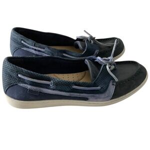 Sperry Womens‎ STS87336 Navy Perforated Boat Shoes Size 11